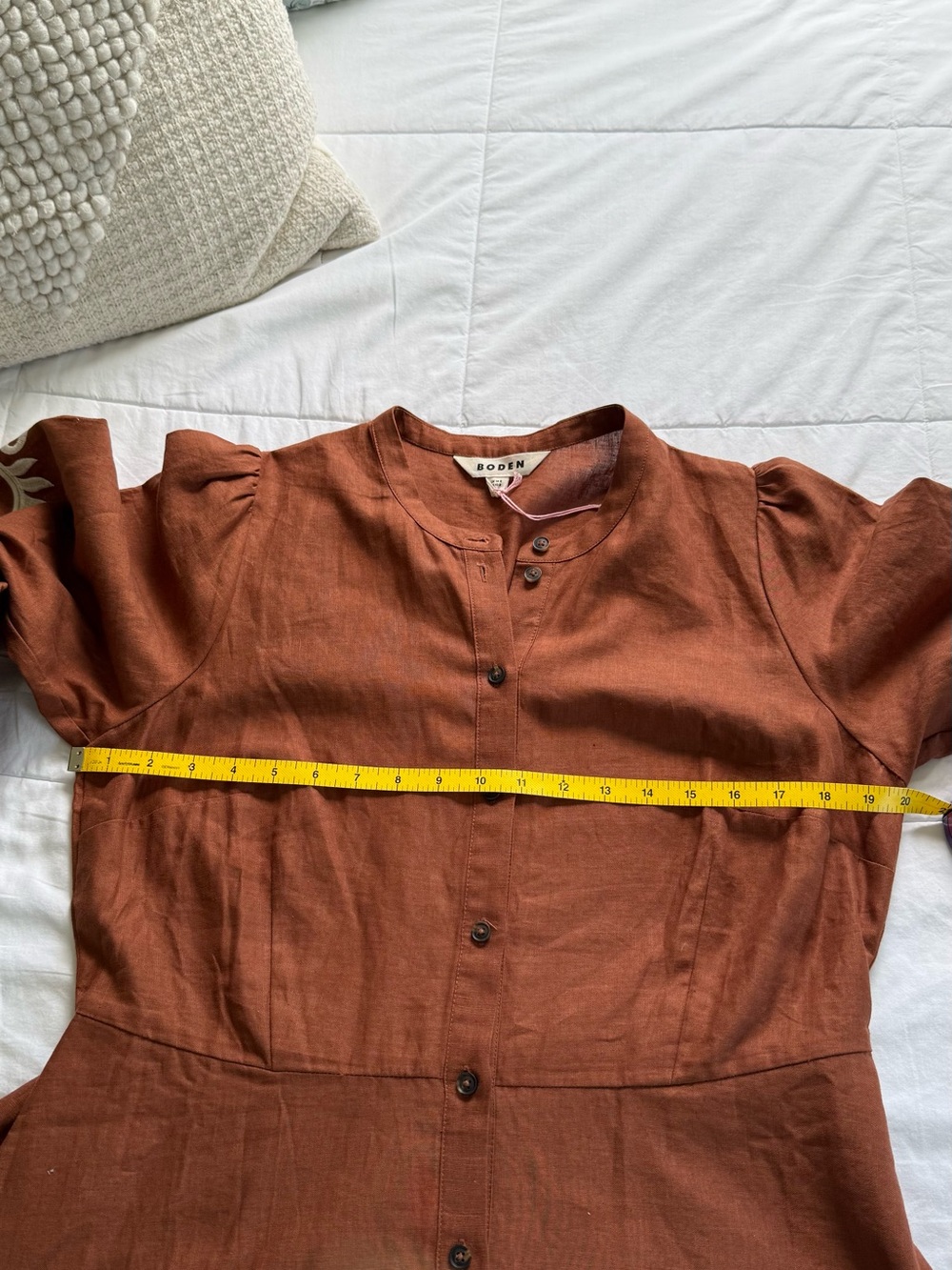 Boden Mae Linen Blend Shirt Dress - Picture 14 of 16